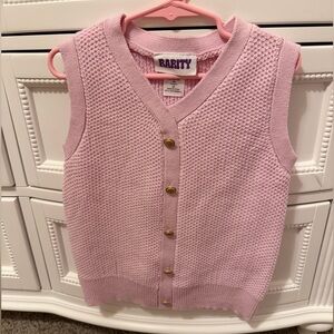Pink Sleeveless Knit Vest 6X NWT
